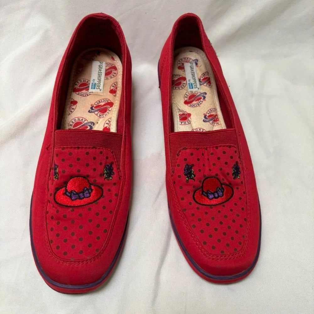 Keds Red‎ Embroidered Women's Flats